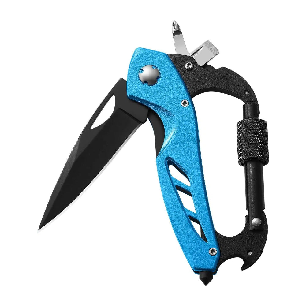 All-in-One Carabiner Multi Tool – Compact EDC Keychain with Knife & Screwdriver - Image 3