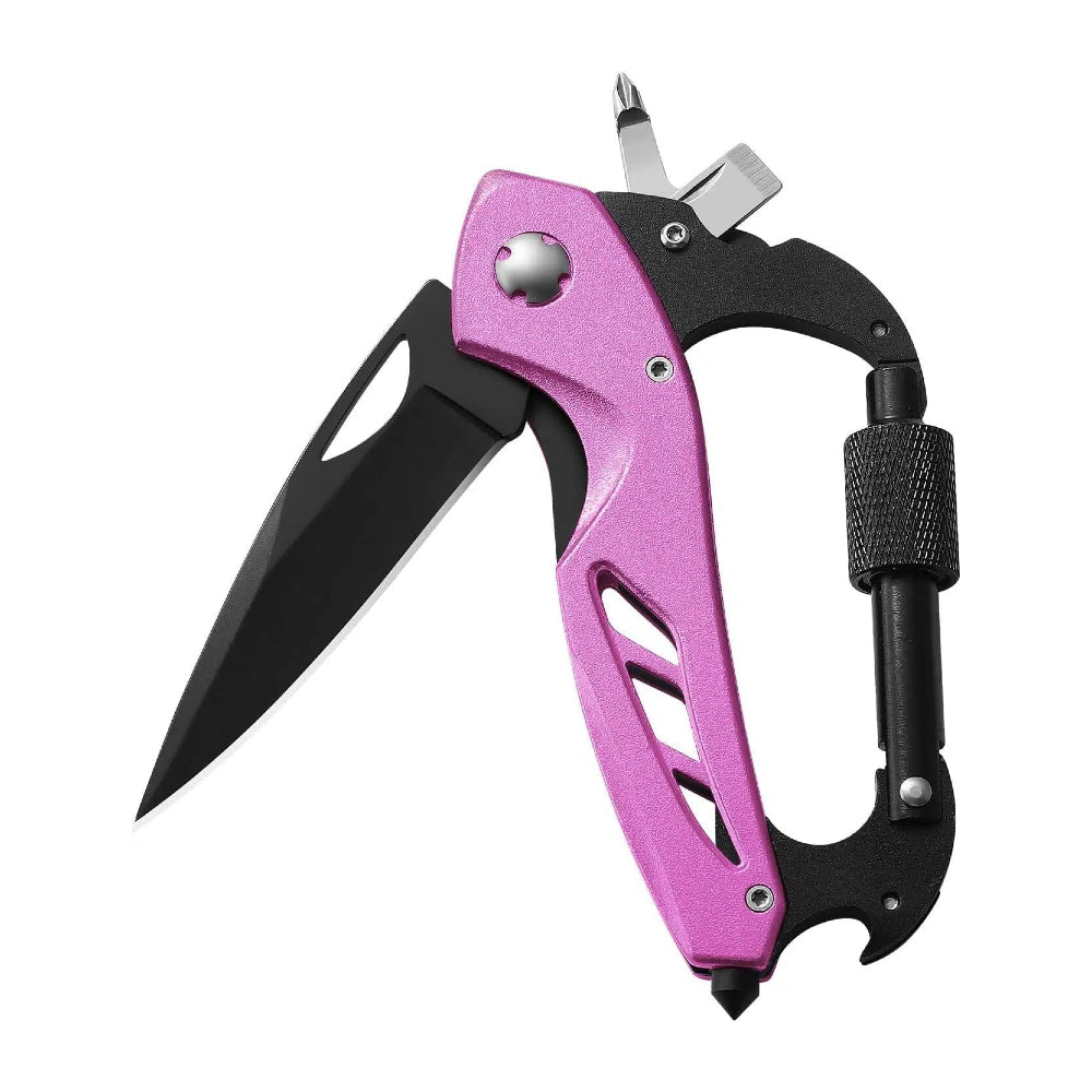 All-in-One Carabiner Multi Tool – Compact EDC Keychain with Knife & Screwdriver - Image 4