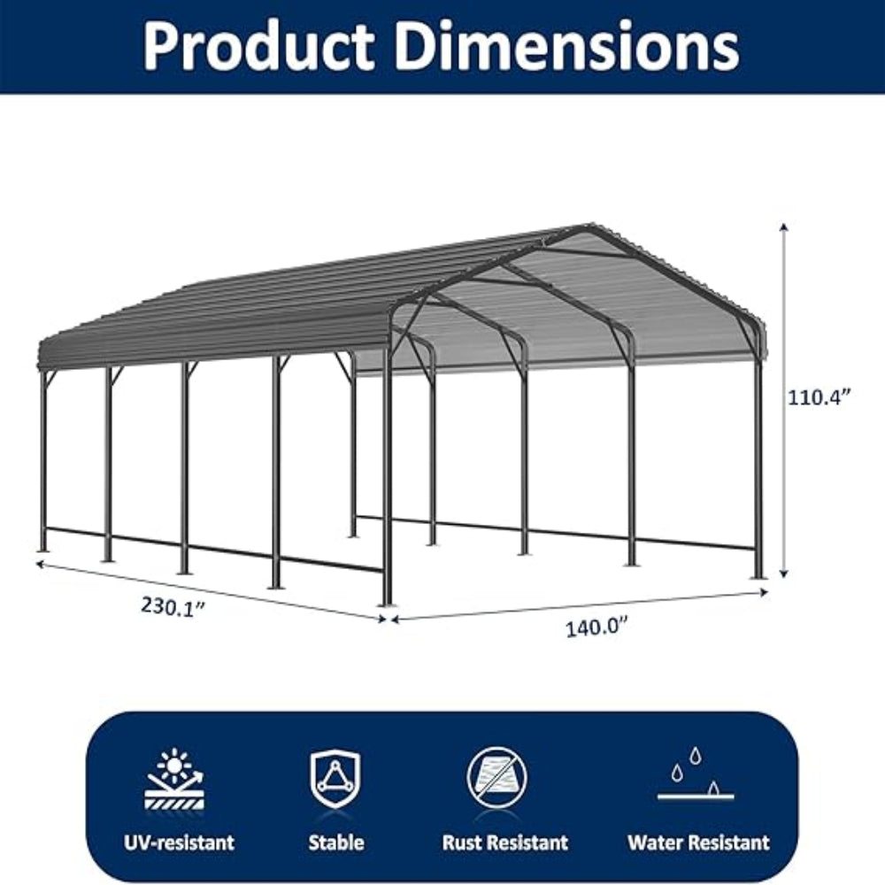 Lumen 12x20 Carport - Image 5