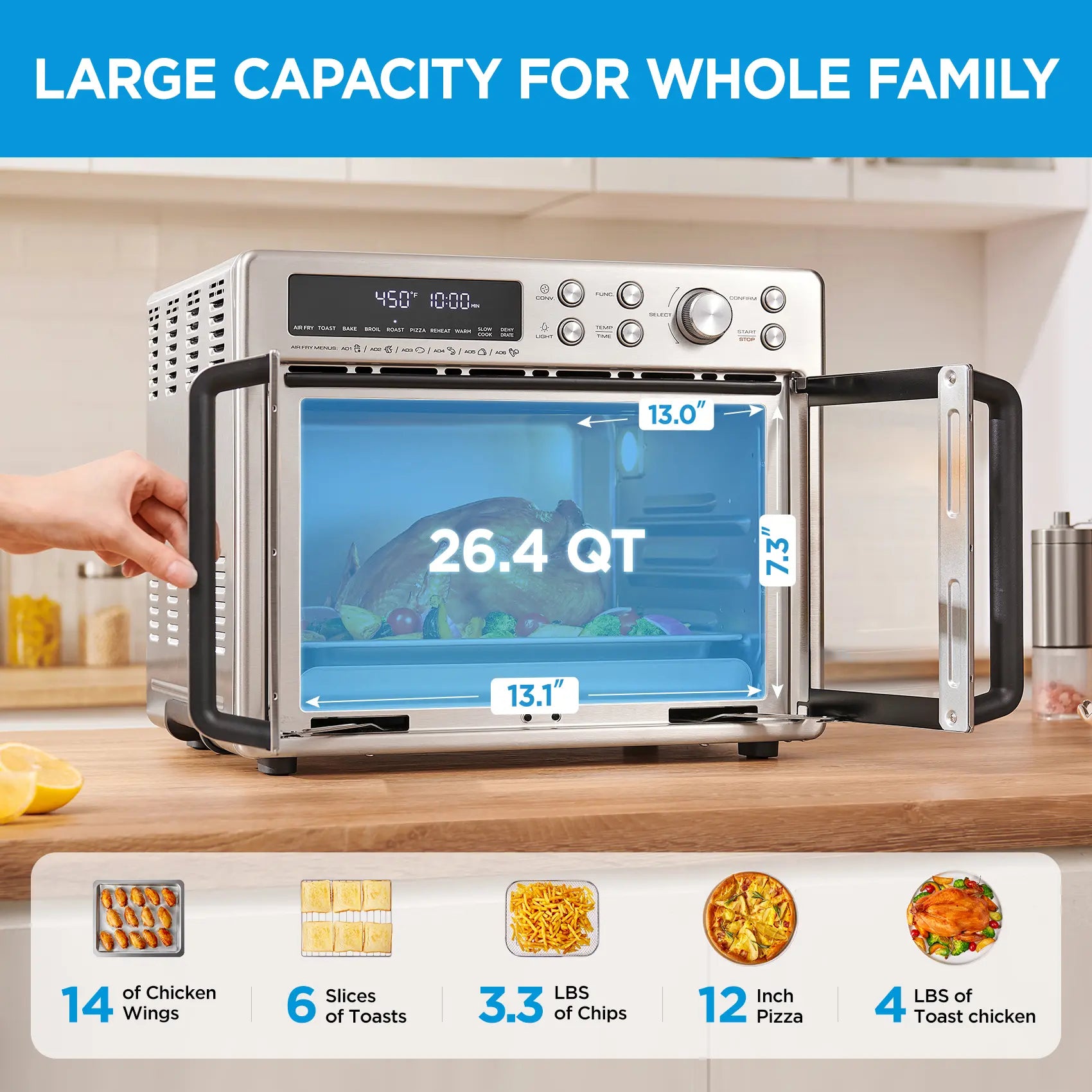 Extra Large Air Fryer Countertop Oven - Image 3