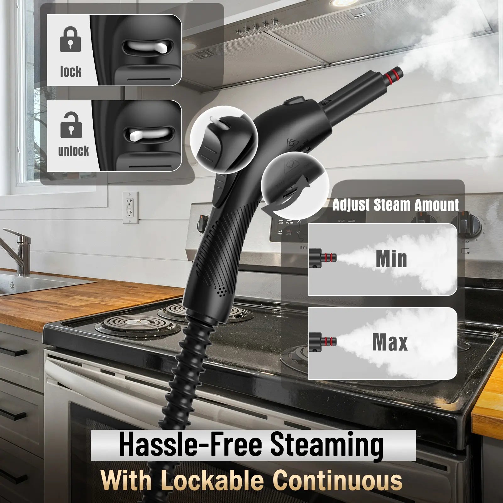 Upgrade Heavy Duty Steam Cleaner with 1.5L Tank - Image 7