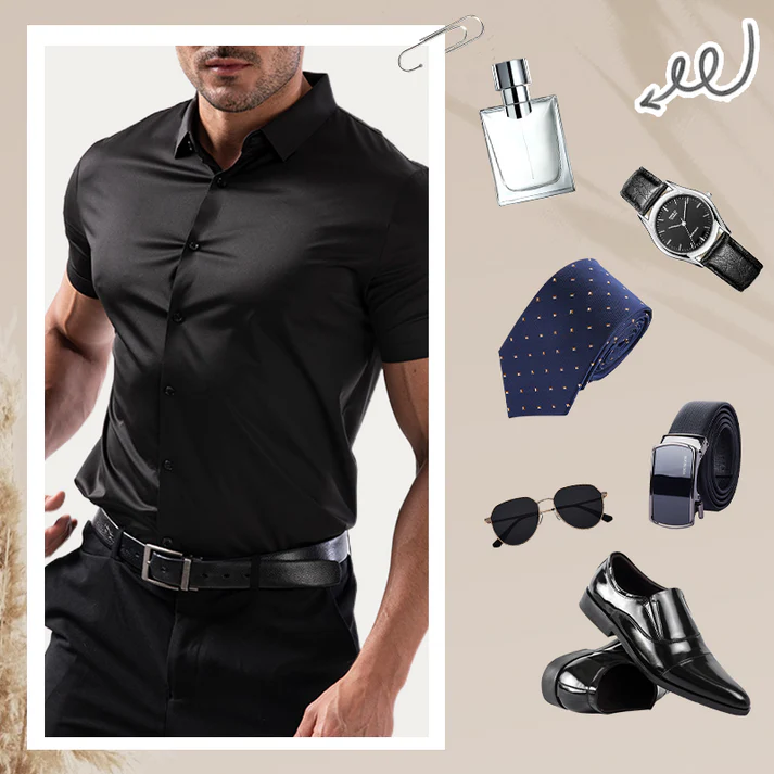 🔥Hot Sale 50% Off🔥Men's Short Sleeve 4-Way Stretch Shirt - Image 6
