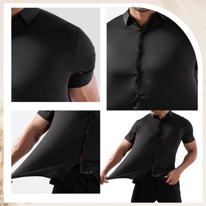 🔥Hot Sale 50% Off🔥Men's Short Sleeve 4-Way Stretch Shirt - Image 7
