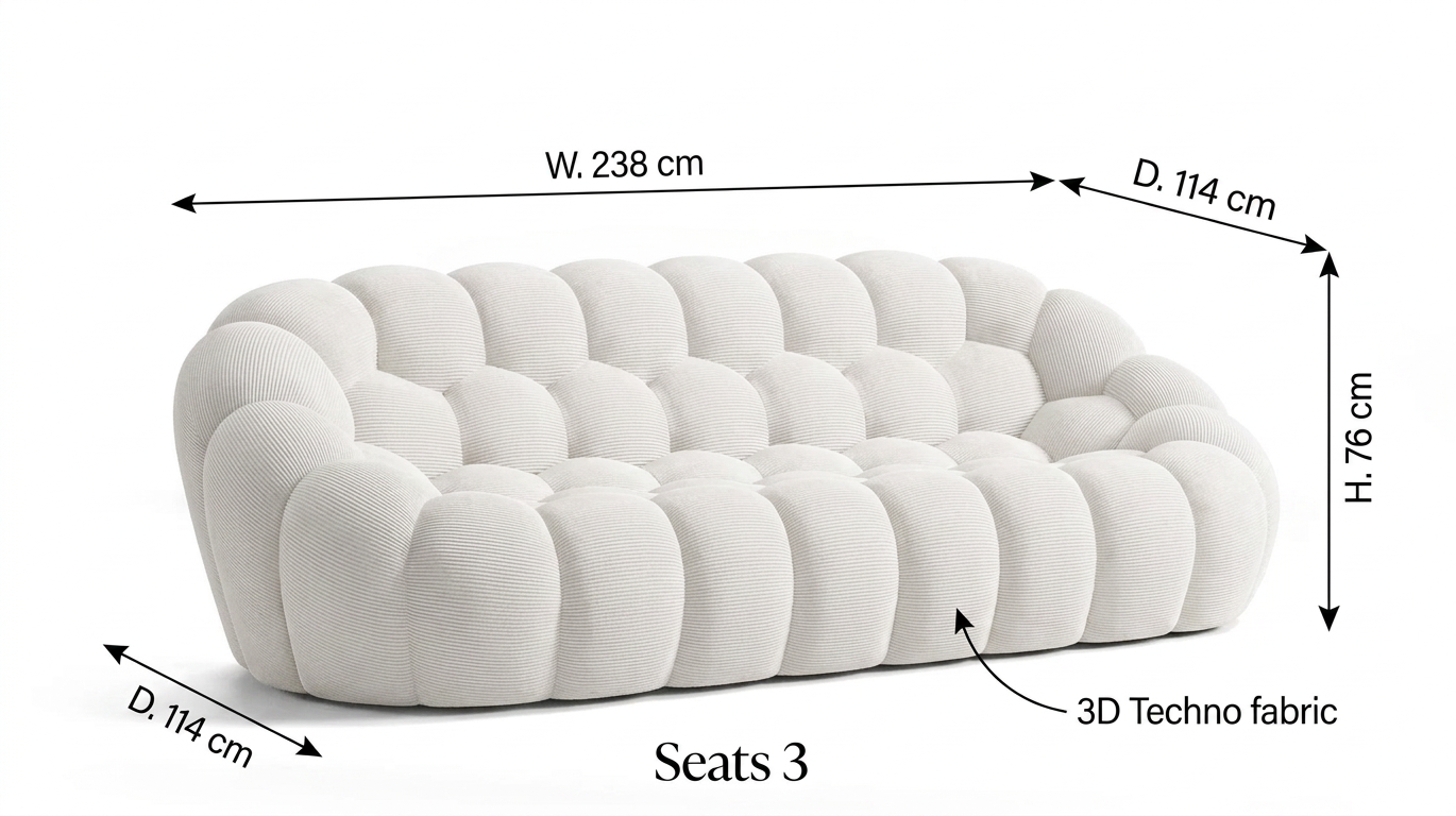 Lumen 3D Bubble Sofa 3 Seat - Image 5