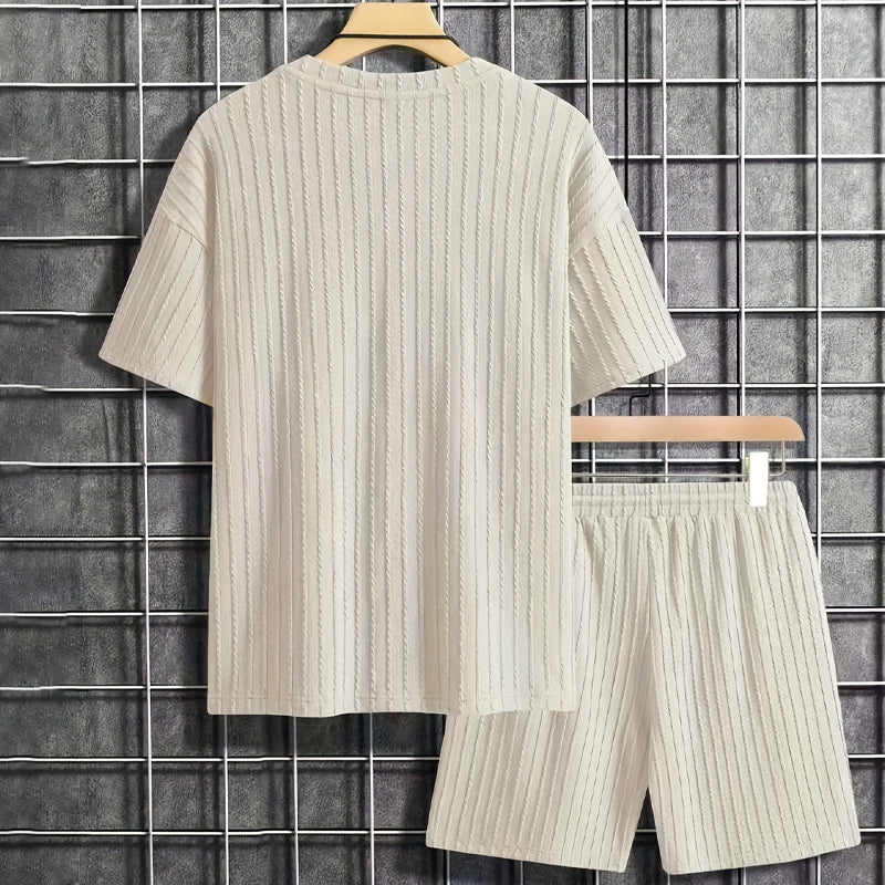 💕Men’s Summer 2-piece Set - Drop Shoulder T-shirt and Drawstring Shorts | Ultra-Breathable & Quick-Dry Fabric - Image 5