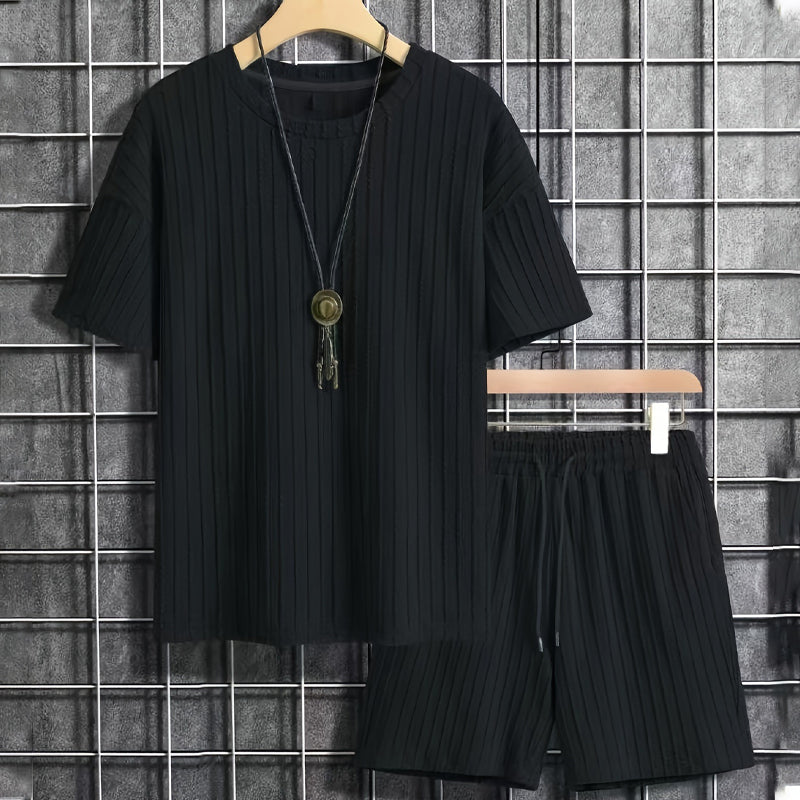 💕Men’s Summer 2-piece Set - Drop Shoulder T-shirt and Drawstring Shorts | Ultra-Breathable & Quick-Dry Fabric - Image 10