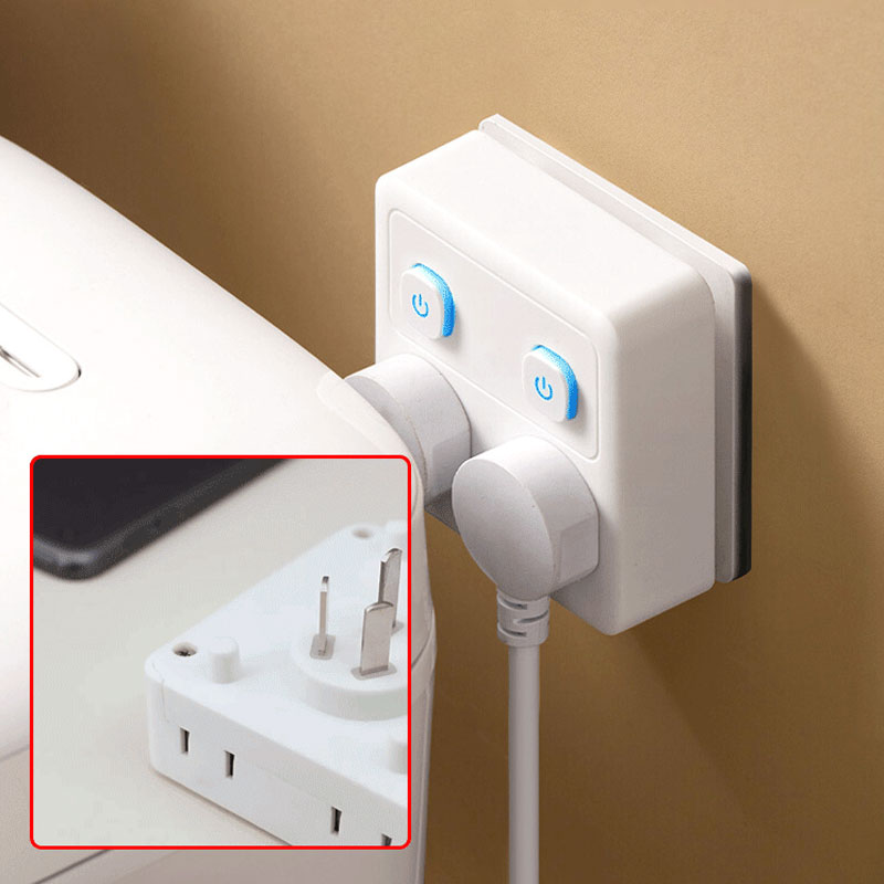 2 Pack Multi-Function Socket Converter with Night Light - Image 3