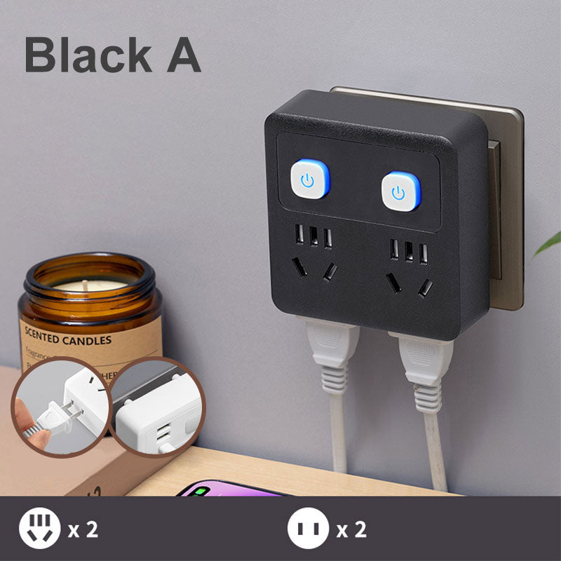 2 Pack Multi-Function Socket Converter with Night Light - Image 7