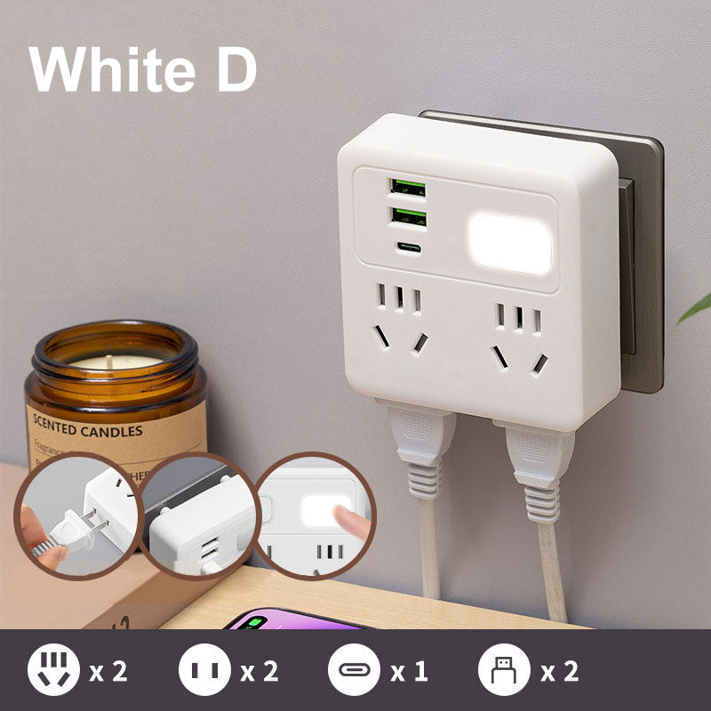 2 Pack Multi-Function Socket Converter with Night Light - Image 12