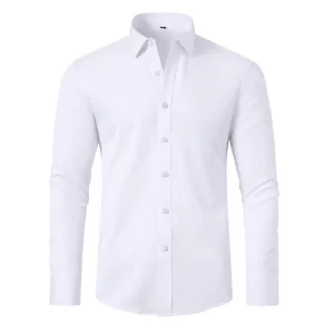 💼Men's Silky Wrinkle Resistant Solid Color Stretch Shirt