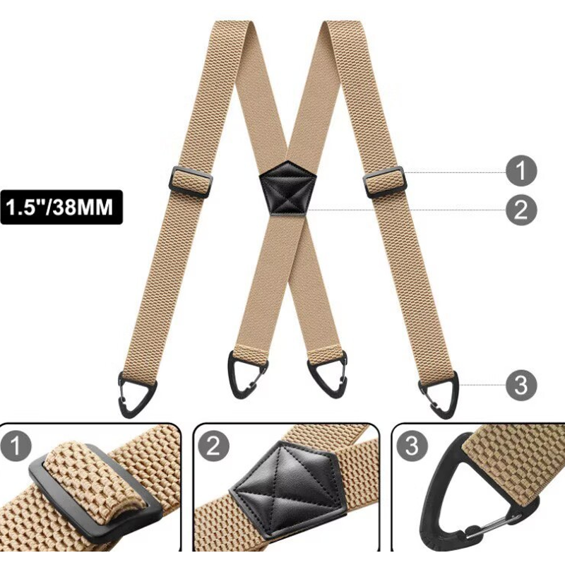 Men's X-Back Suspenders with Hook Clips - Image 3